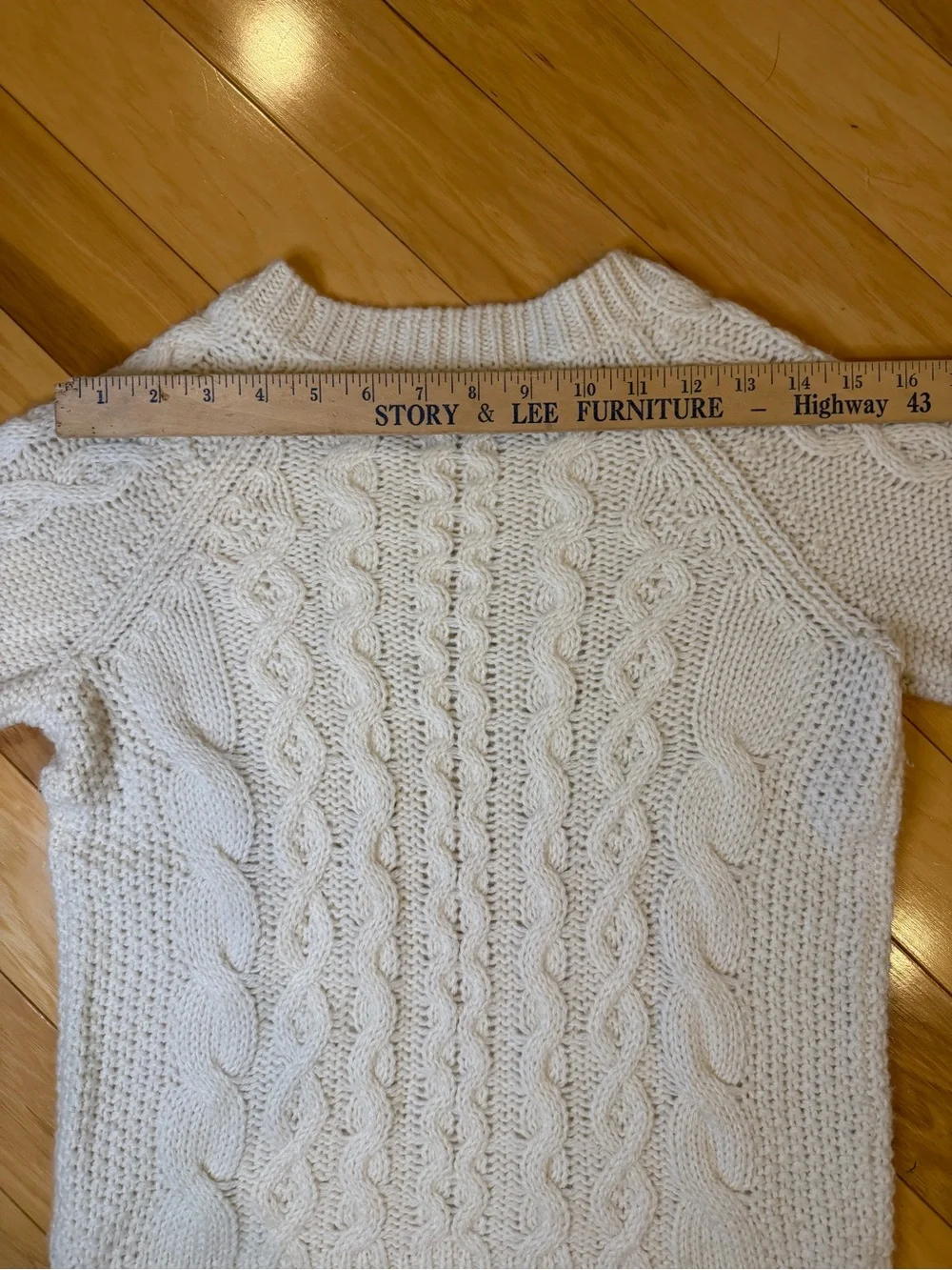 J. Crew Cable Knit Sweater Women’s S Cream Alpaca Merino Wool Blend 3/4 Sleeves